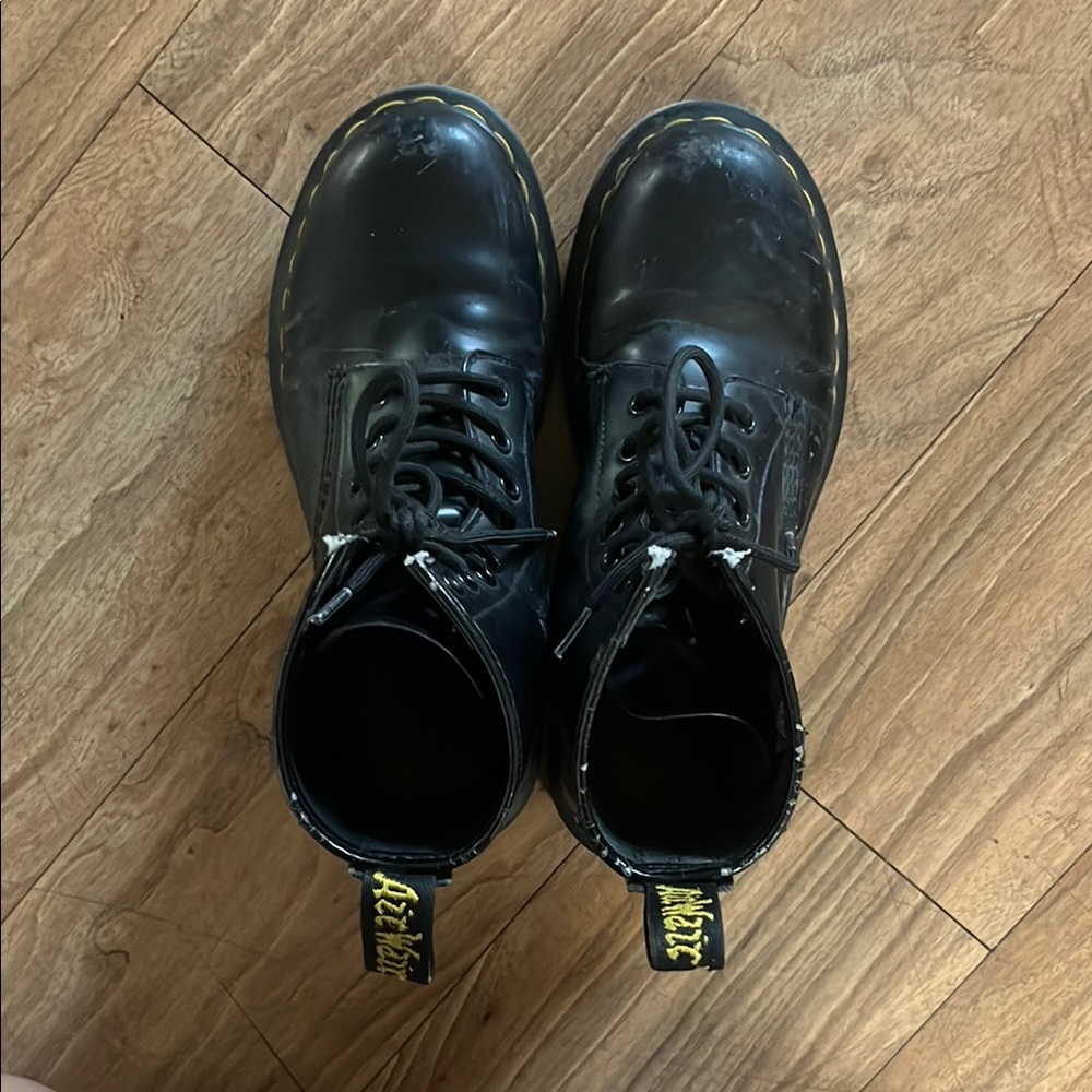 Vintage Dr. Martens Black Leather Boots - Picture 3 of 8
